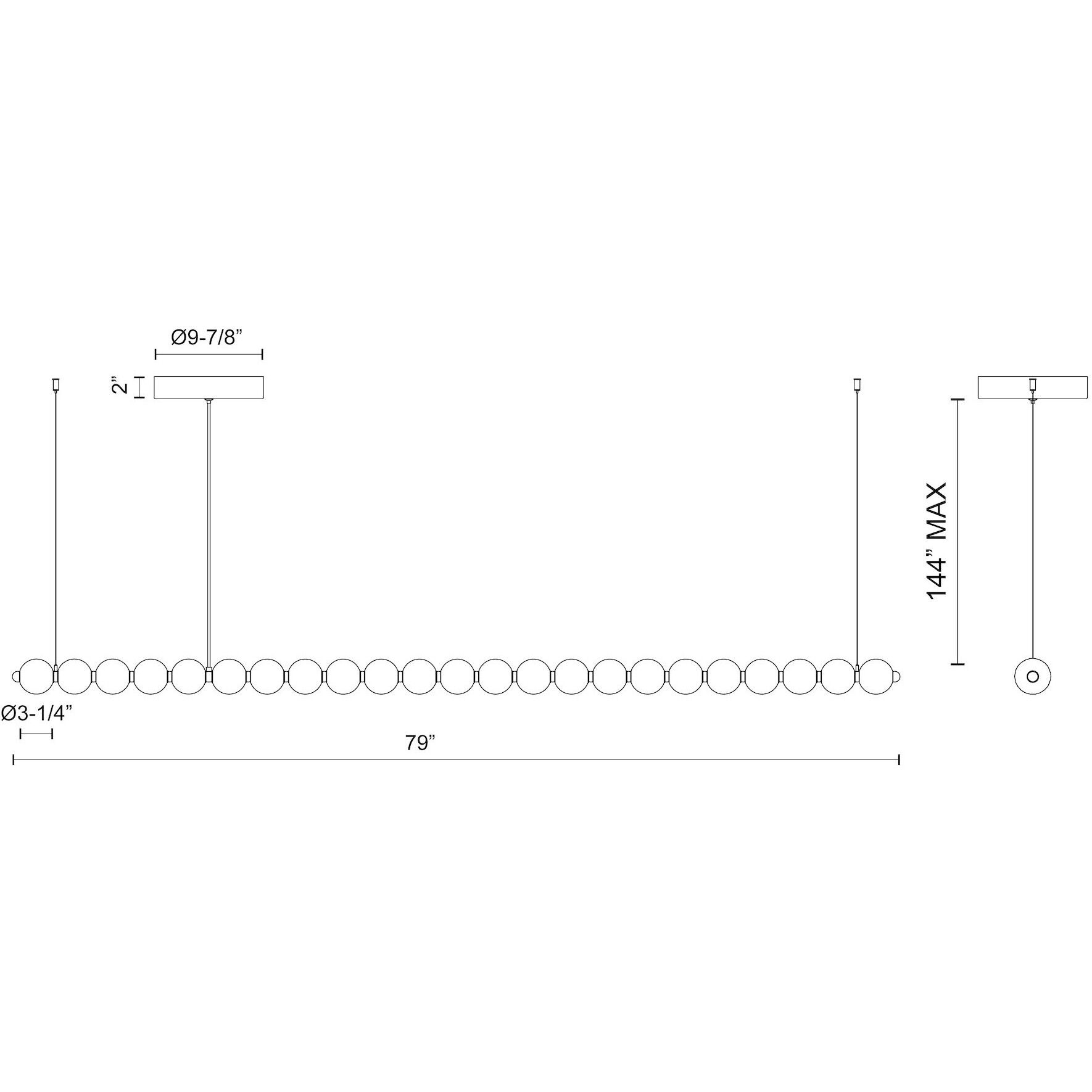 Akoya LED 3.25 inch Chrome Chandelier Ceiling Light