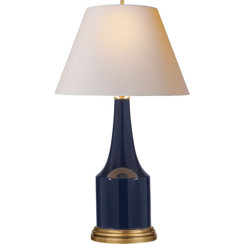 Alexa Hampton Sawyer 25 inch 100.00 watt Midnight Blue Porcelain Table Lamp Portable Light in Natural Paper