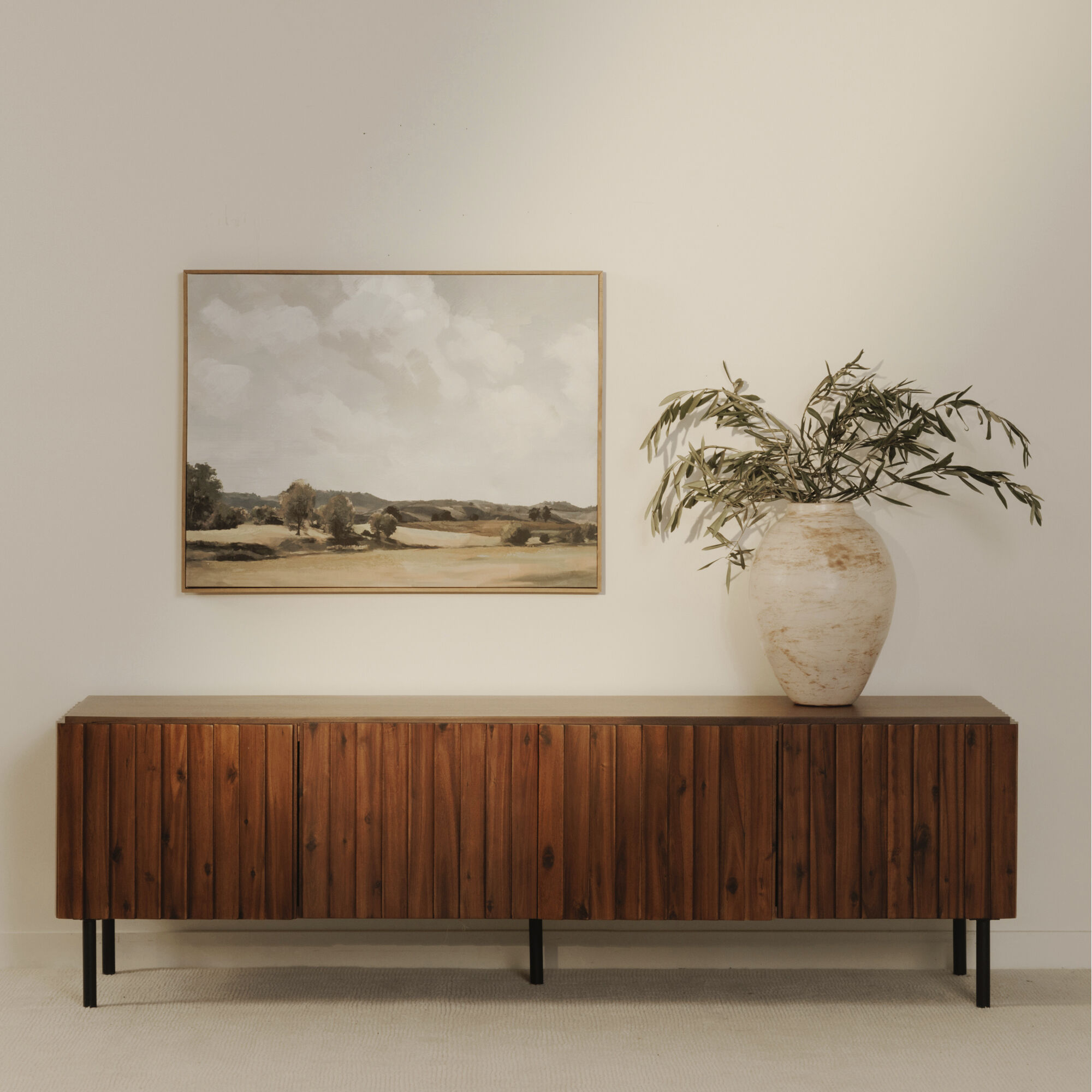 Lincoln 74 inch Brown Media Cabinet