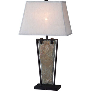 Free Fall 17 inch 150.00 watt Natural Slate Table Lamp Portable Light