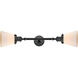 Franklin Restoration Small Cone LED 16 inch Matte Black Bath Vanity Light Wall Light in Matte White Glass, Franklin Restoration