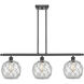 Ballston Farmhouse Rope Island Light Ceiling Light in Oil Rubbed Bronze, Clear Glass with White Rope, Ballston