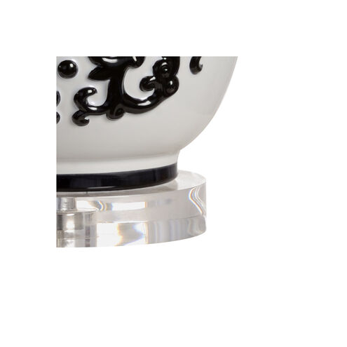 Biltmore 31 inch 100.00 watt Black/White Glaze/Clear Table Lamp Portable Light