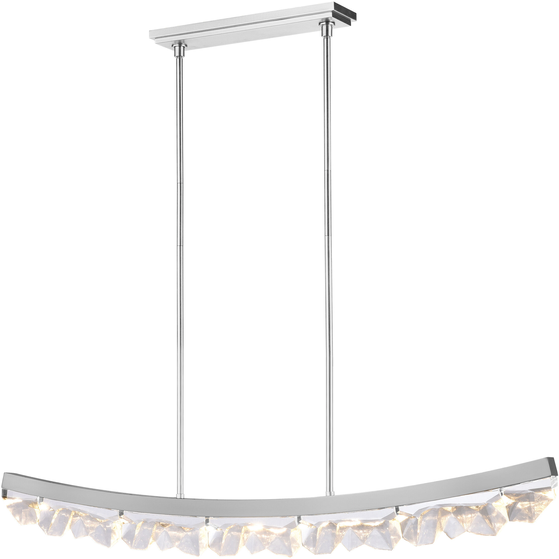 Arcus 1 Light 57.13 inch Polished Nickel Linear Pendant Ceiling Light