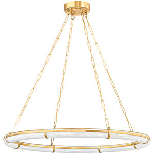 Sennett LED 42 inch Aged Brass Chandelier Ceiling Light