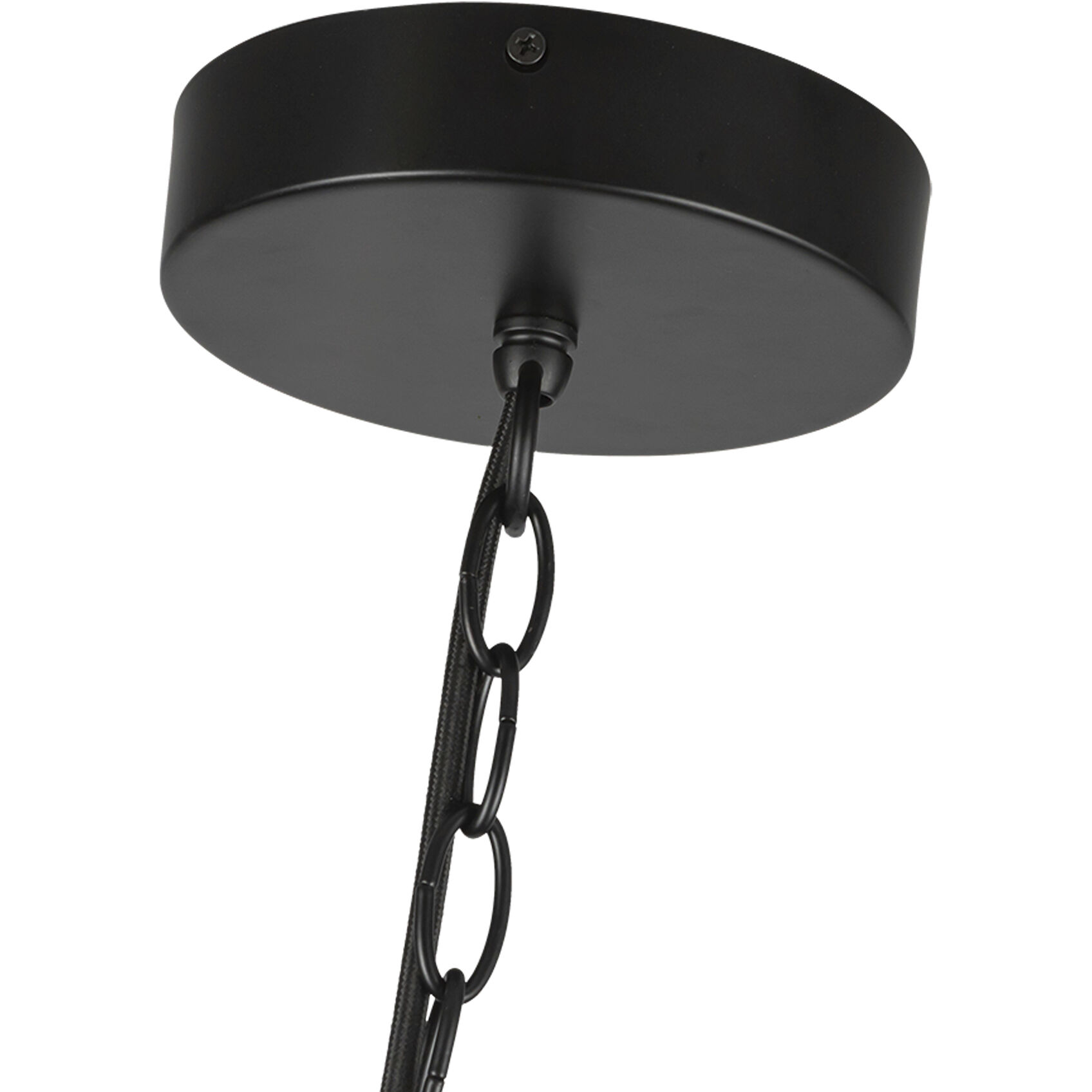 Cleo LED 16 inch Black/Opal Glass Chandelier Ceiling Light