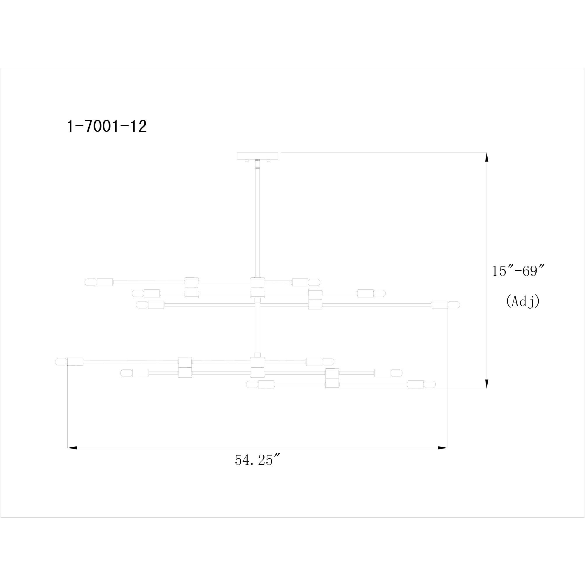 Lyrique 12 Light 54.25 inch Matte Black Chandelier Ceiling Light