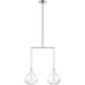 Champalimaud Lomme LED 25.75 inch Polished Nickel Linear Chandelier Ceiling Light, Small