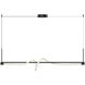 Cursive LED 54 inch Black Linear Pendant Ceiling Light