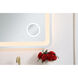 Lux 30 X 27 inch Glossy White Lighted Wall Mirror