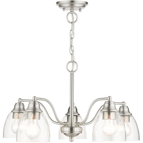 Montgomery 5 Light 24 inch Brushed Nickel Chandelier Ceiling Light