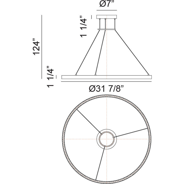 O'hara LED 31.88 inch Matte Black Chandelier Ceiling Light