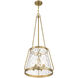 Crawford 4 Light 18 inch Warm Brass Pendant Ceiling Light