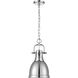 Yep Duncan 1 Light 8.88 inch Chrome Pendant Ceiling Light, Small