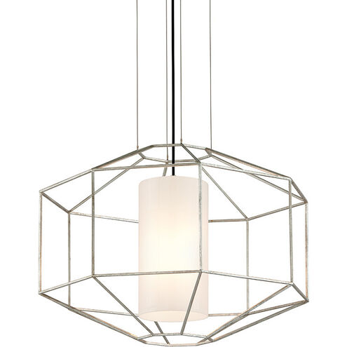 Silhouette 1 Light 25.5 inch Silver Leaf Chandelier Ceiling Light