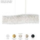 Sarella 7 Light 32.5 inch Black Linear Pendant Ceiling Light in Heritage