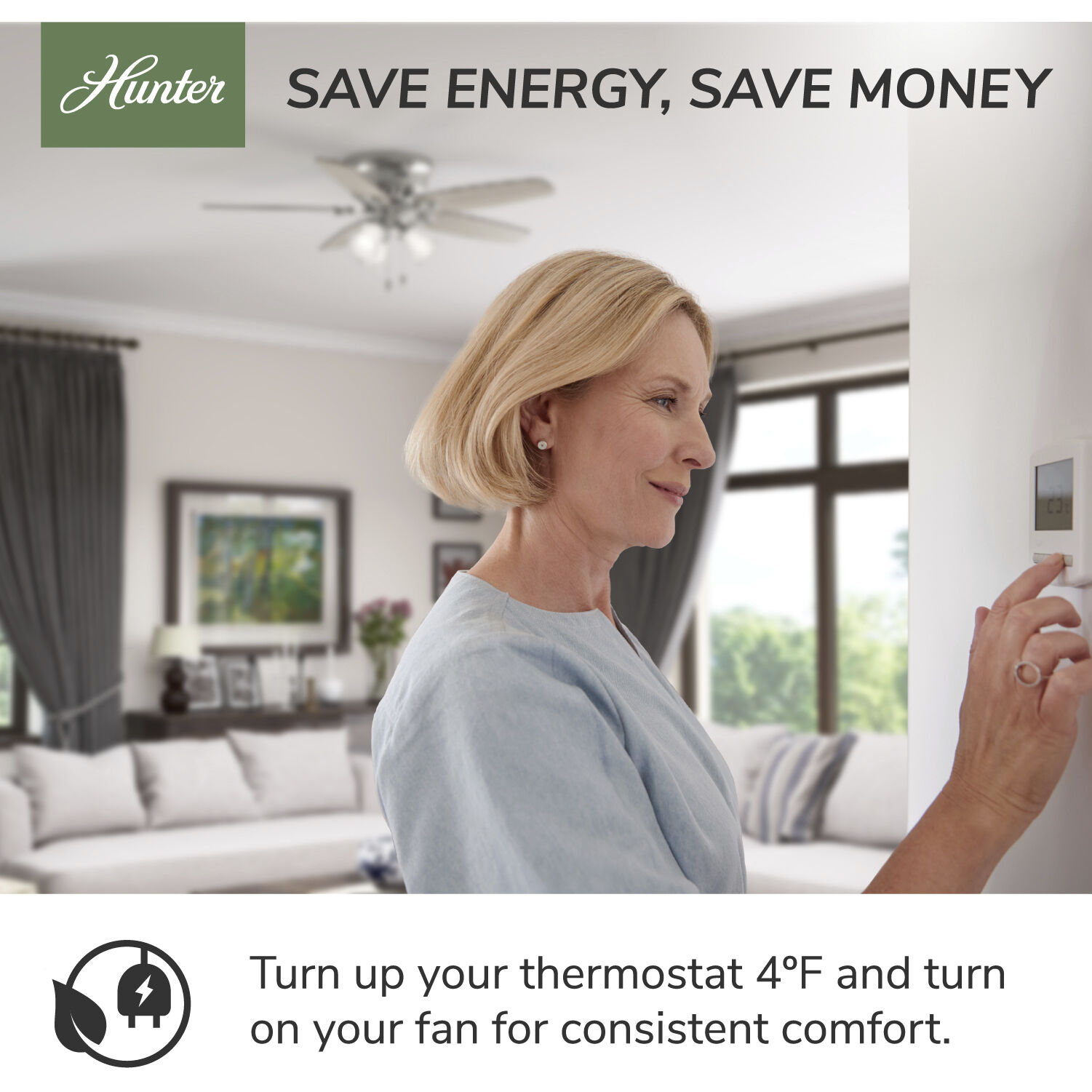 Aker 52 inch Brushed Nickel with Matte Nickel/Light Grey Oak Blades Ceiling Fan