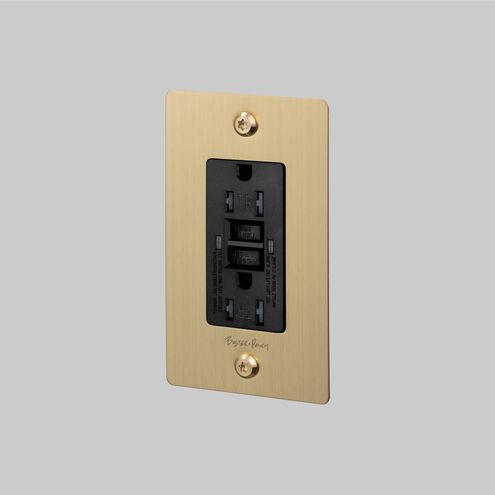1G Duplex 125 Brass Outlet, GFCI