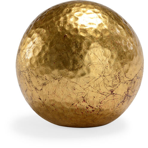 Claire Bell Gold Leaf Hammered Ball Accent, Small