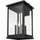 Ringgold 4 Light 22 inch Black Outdoor Wall Sconce