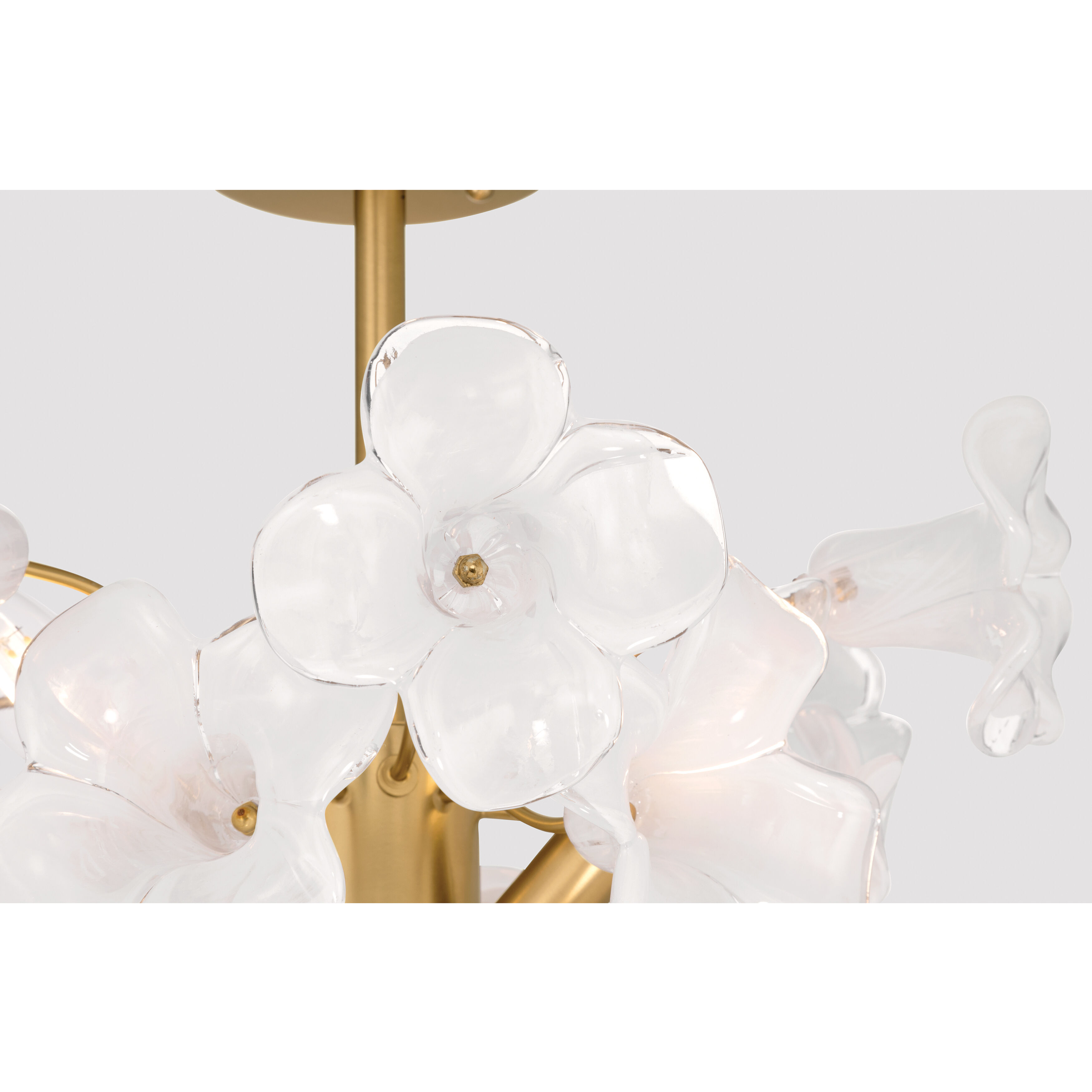 Bloome 3 Light 16.75 inch Legacy Brass Semi-Flush Mount Ceiling Light