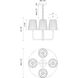 Alora Mood Plisse 4 Light 22.5 inch Matte Black Chandelier Ceiling Light