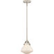 Nouveau 2 Olean LED 6.75 inch Polished Nickel Mini Pendant Ceiling Light in Matte White