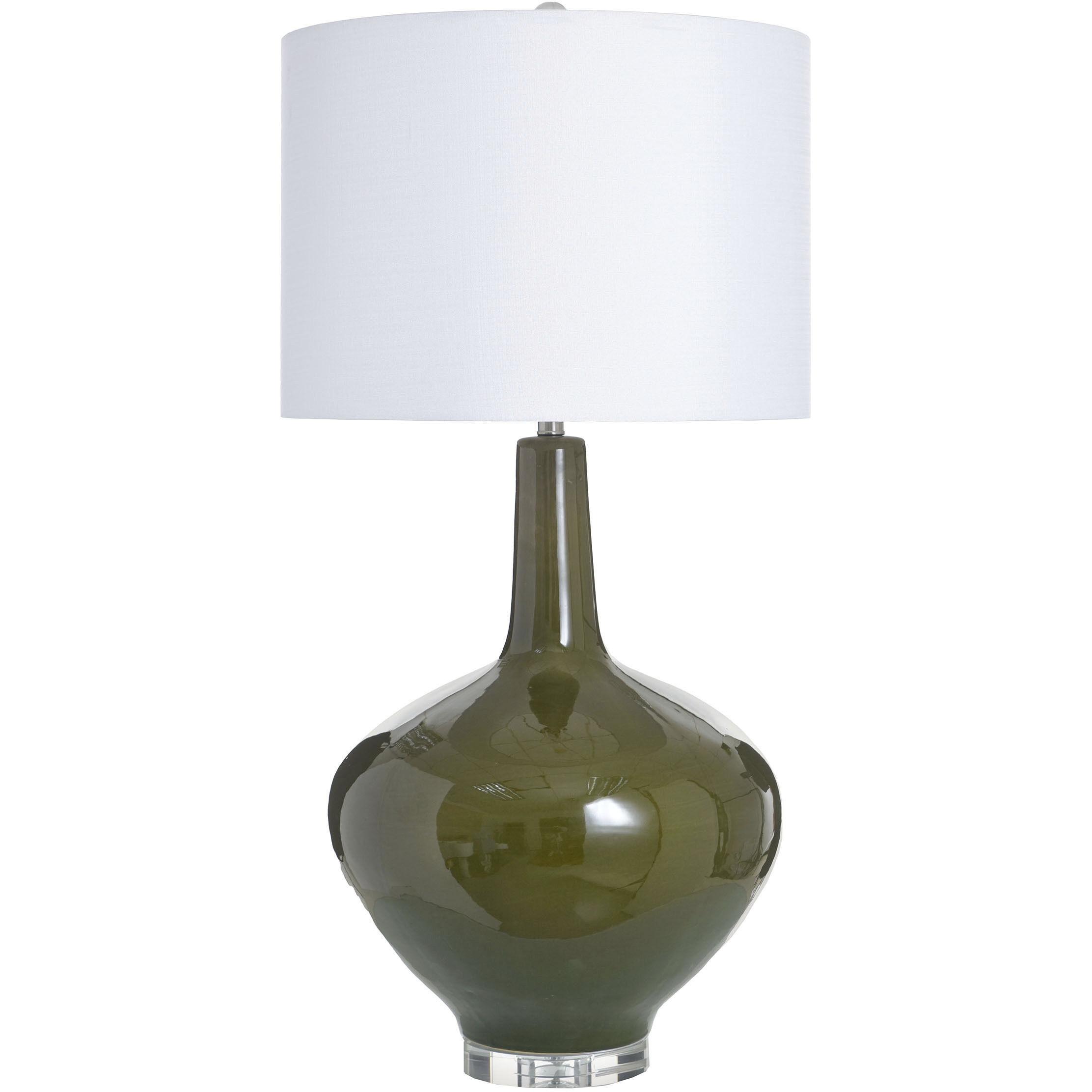 Verde 39.5 inch 150 watt Olive and White Table Lamp Portable Light