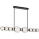 Cordel LED 50.25 inch Dark Matte Black Linear Chandelier Ceiling Light