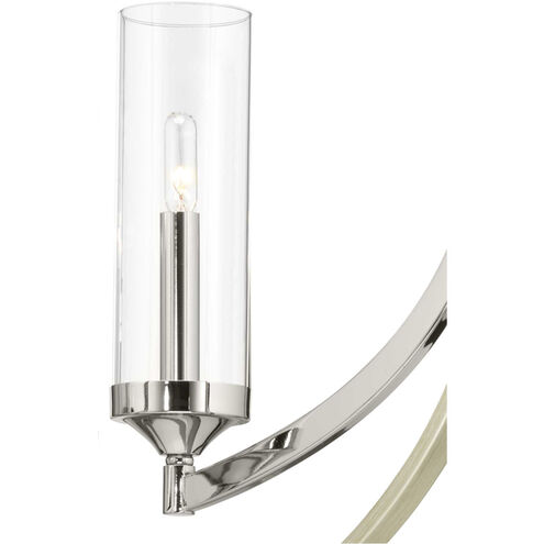 Evoke 5 Light 34 inch Polished Nickel Chandelier Ceiling Light, Design Series