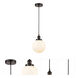 Edison Beacon LED 8 inch Oil Rubbed Bronze Mini Pendant Ceiling Light