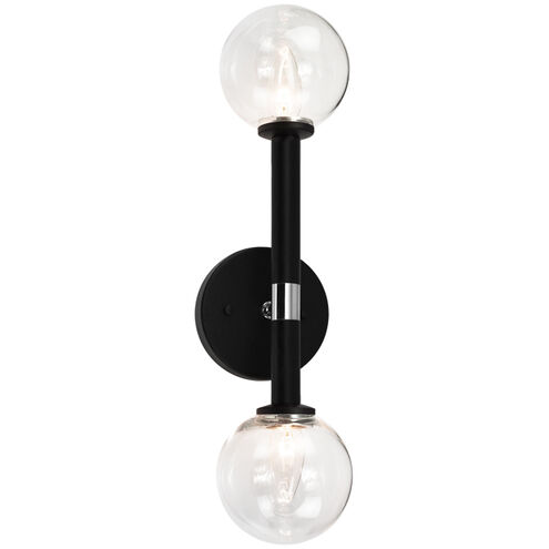 Stellar Wall Sconce Wall Light in Black and Clear