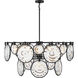 Nala LED 40 inch Black Chandelier Ceiling Light