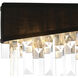 Havely 4 Light 5 inch Chrome Wall Light in Black