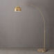 Half Dome 92 inch 14 watt Weathered Brass Arc Floor Lamp Portable Light in Weathered Brass Steel
