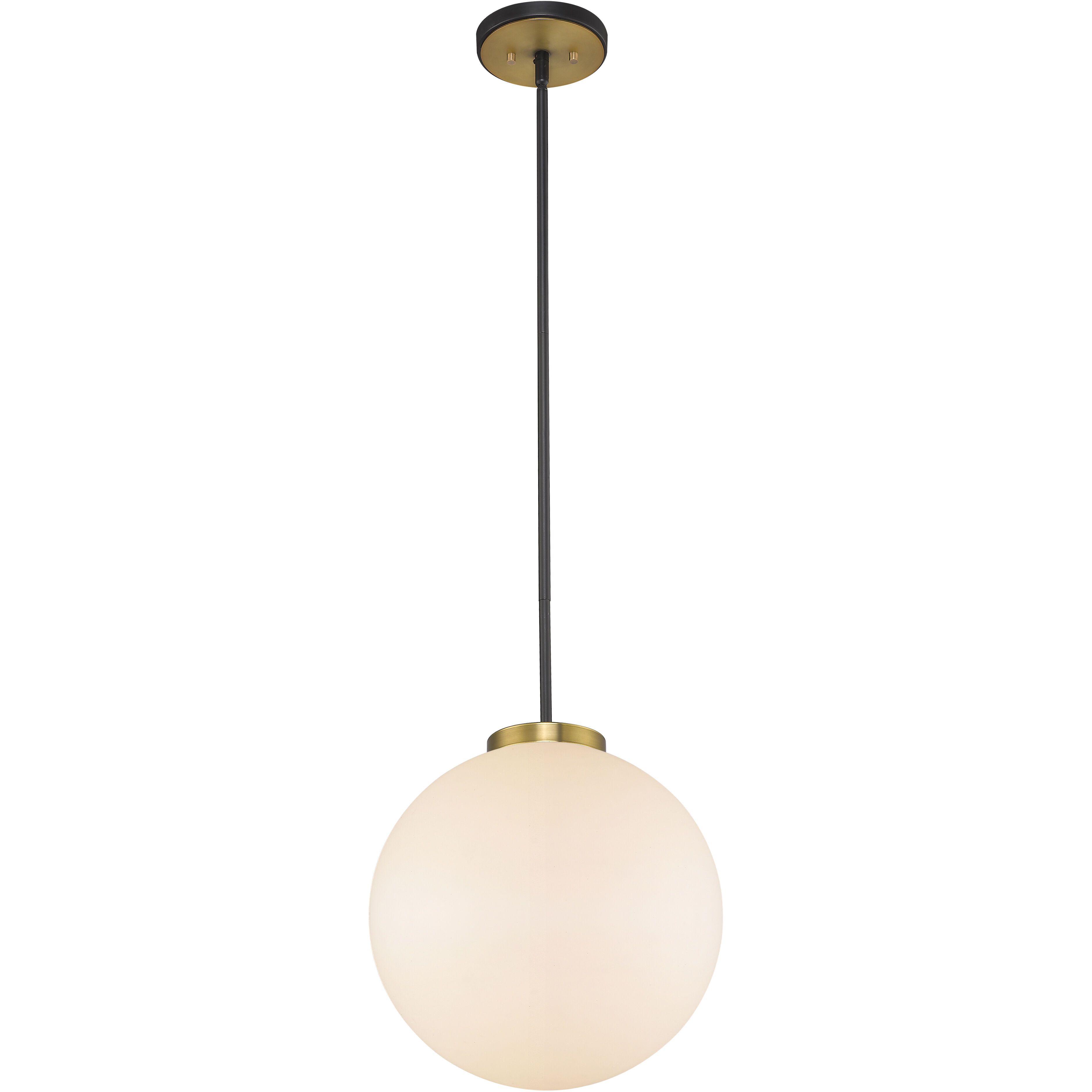 Parsons 1 Light 13.75 inch Matte Black and Olde Brass Pendant Ceiling Light