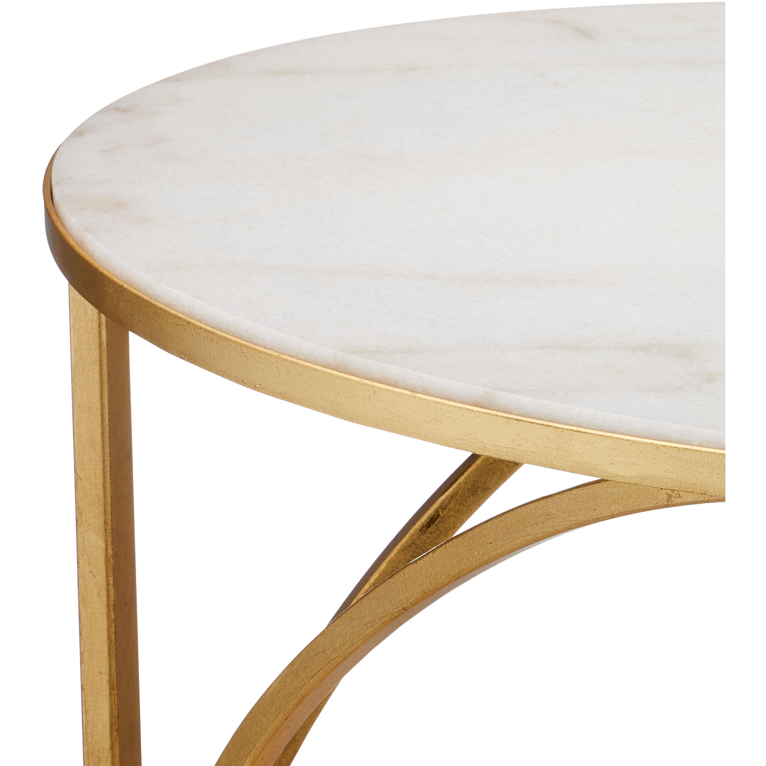 Orla 25 X 19.25 inch Gold Leaf/Natural C Table