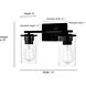 Verlana 2 Light 14 inch Modern Gold Vanity Light Wall Light