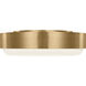 Richard June Aurelle 3 Light 17.25 inch Estate Brass Flush Mount Ceiling Light in LED
