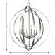 Equinox 6 Light 28 inch Burnished Silver Foyer Pendant Ceiling Light