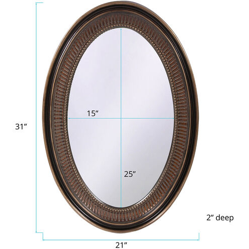 Ethan 31 X 21 inch Museum Bronze Wall Mirror