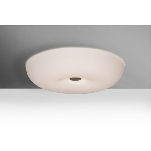 Nimbus 1 Light 17 inch Satin Nickel Flush Mount Ceiling Light