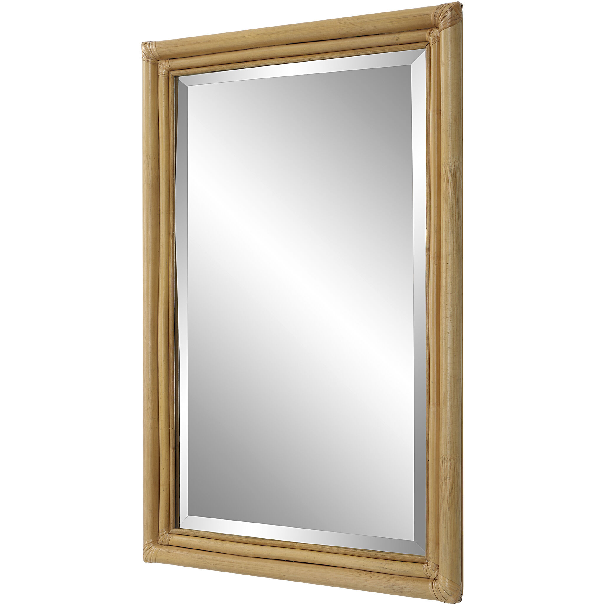 Drift Away 36 X 24 inch Natural Rattan Mirror