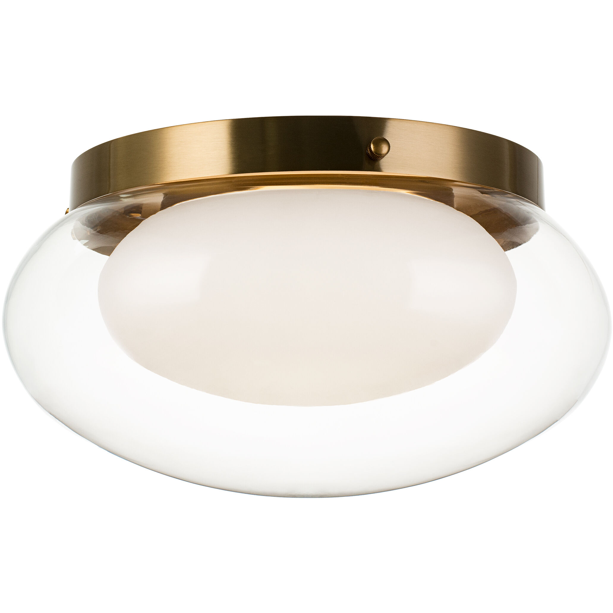 Caspian 3 Light 15 inch Aged Gold Brass Flush Mount Ceiling Light