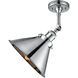 Franklin Restoration Briarcliff 1 Light 10 inch Polished Chrome Semi-Flush Mount Ceiling Light, Franklin Restoration