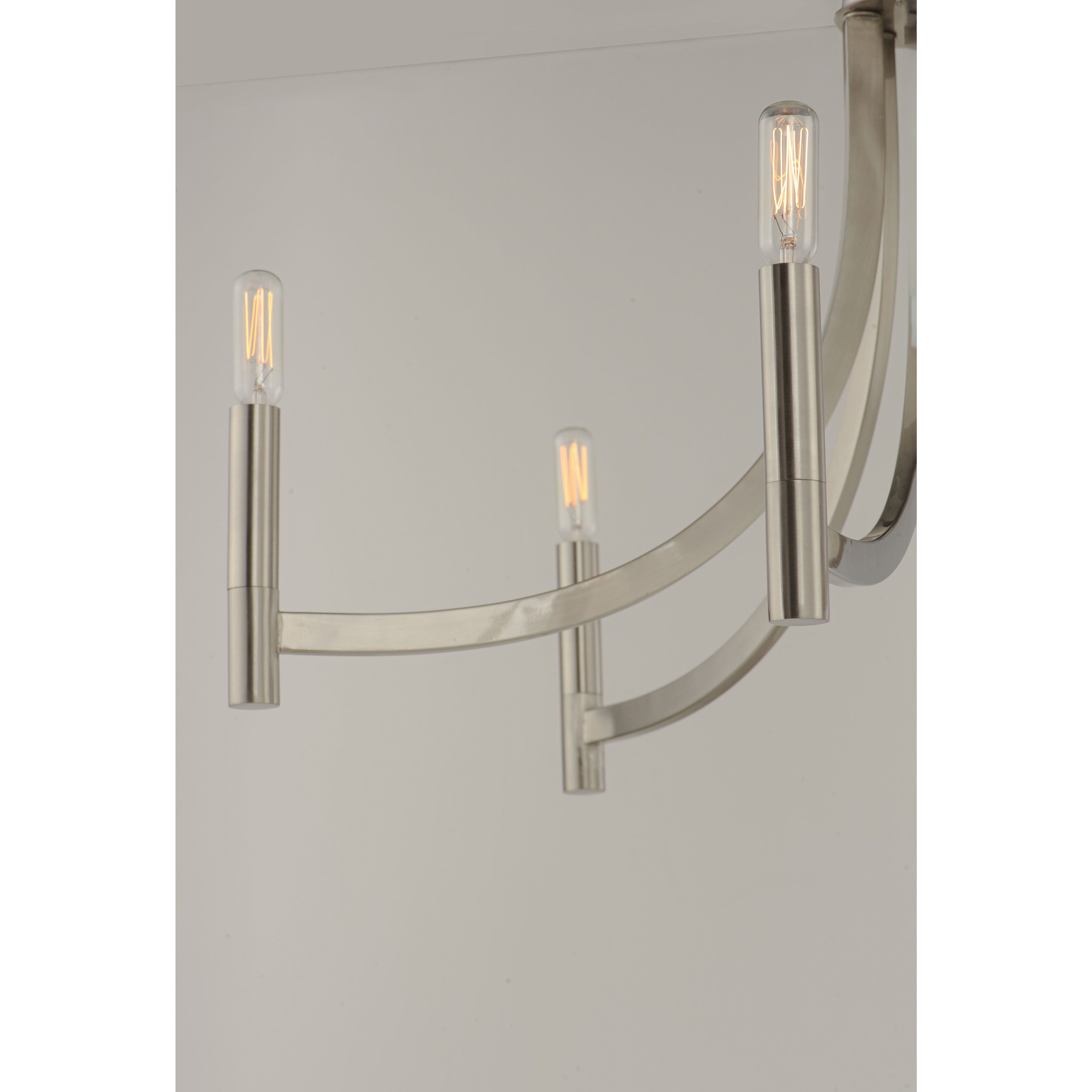 Lyndon 6 Light 28 inch Satin Nickel Chandelier Ceiling Light