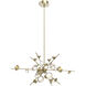 Geode LED 48 inch Brushed Gold Chandelier Ceiling Light