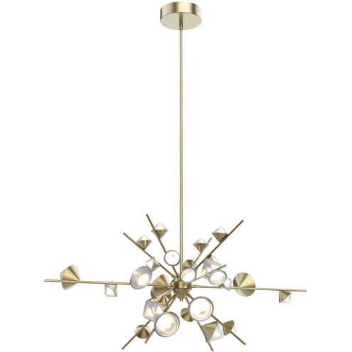 Geode LED 48 inch Brushed Gold Chandelier Ceiling Light