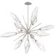 Rock Crystal LED 38.1 inch Beige Silver Chandelier Ceiling Light in Metallic Beige Silver, Chilled Clear, 2700K LED, Starburst