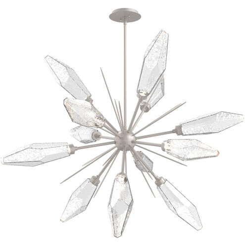 Rock Crystal LED 38.1 inch Beige Silver Chandelier Ceiling Light in Metallic Beige Silver, Chilled Clear, 2700K LED, Starburst